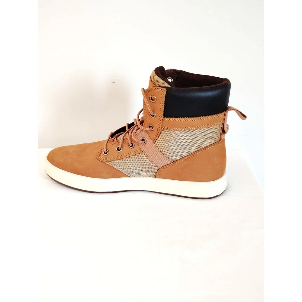 Timberland Square Davis Chukka Boots Tan Leather Textile Men 9.5 Streetwear NWOT